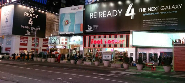 Samsung went all out to promote the launch event of the Galaxy S4 smartphone in New York City earlier this year.