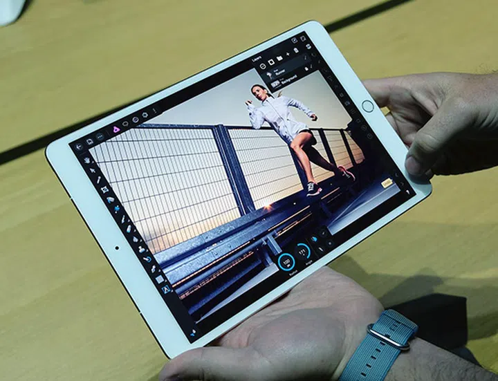 The 10.5-inch iPad Pro is only slightly larger than the 9.7-inch model.