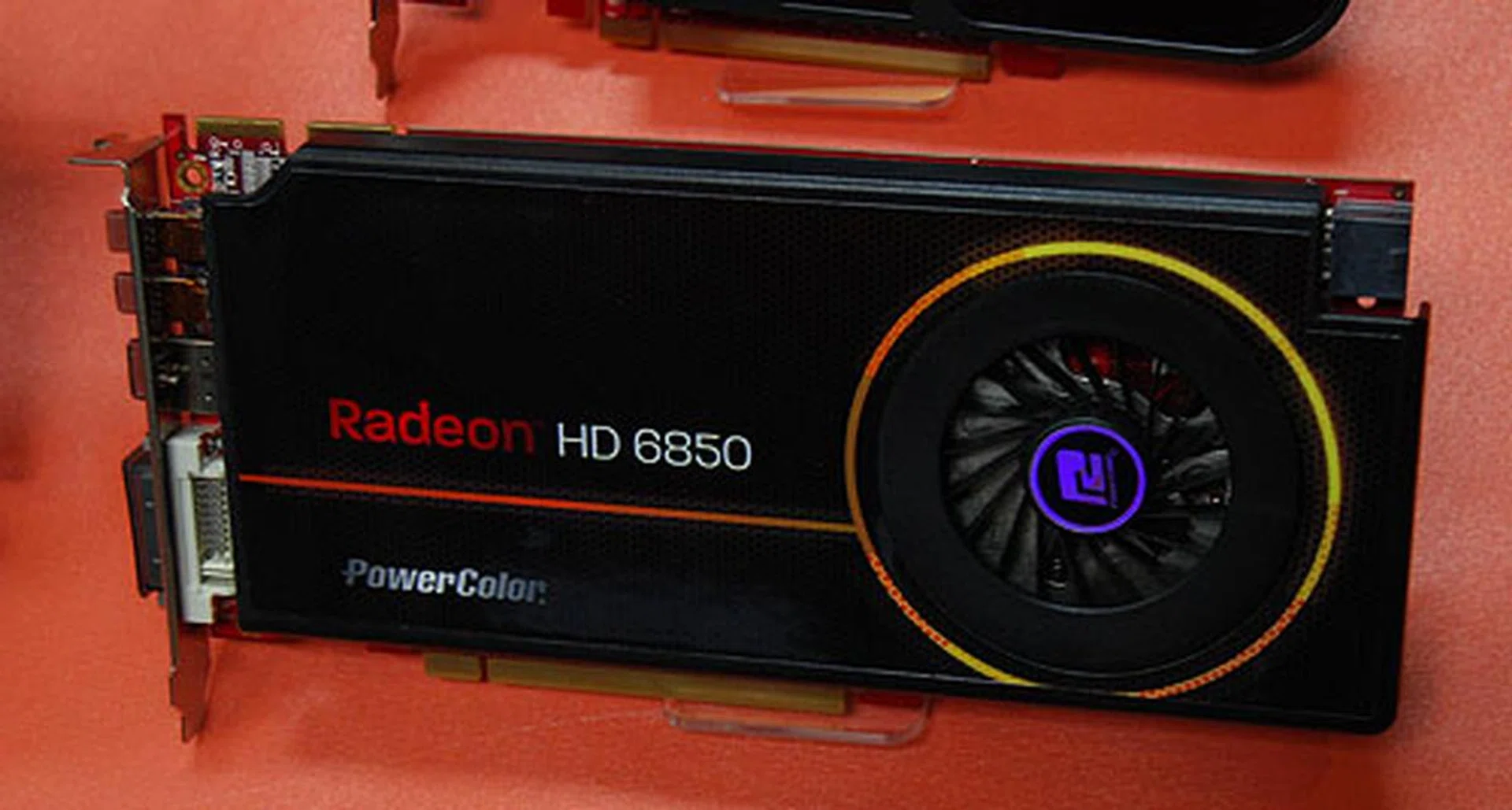 Another custom design by PowerColor is this single-slot Radeon HD 6850. There's a premium price associated with it, due to the higher cost of the necessary heatsink material. 