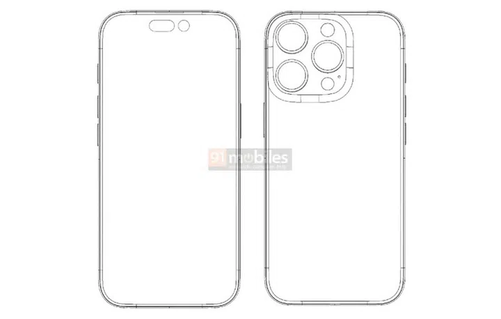 Purported CAD of the Apple iPhone 16 Pro(Image source: 91mobiles)