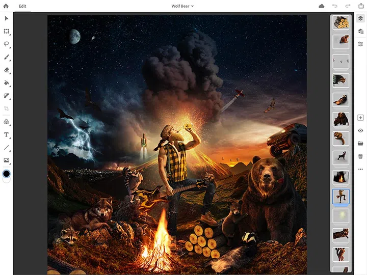 A new condensed layer view shows you just one main image of each layer.