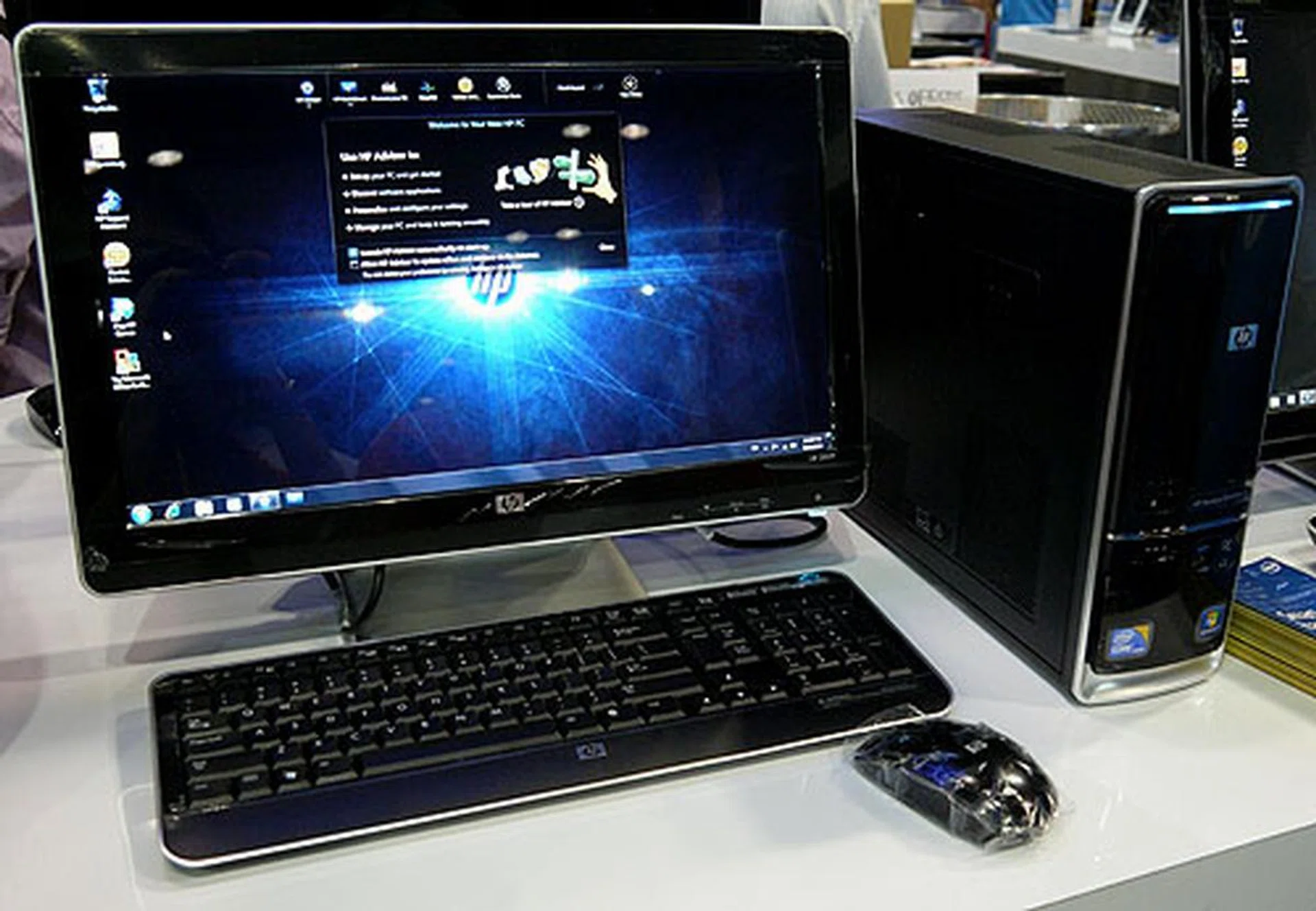 The HP s5380d Slimline PC is very affordable at $1099 for a Core i3-530 processor with 2GB of RAM and a 320GB HDD. It comes with a 20-inch HP widescreen display powered by its ATI Radeon HD 4350 graphics card. Norman Security Suite is included for free. 