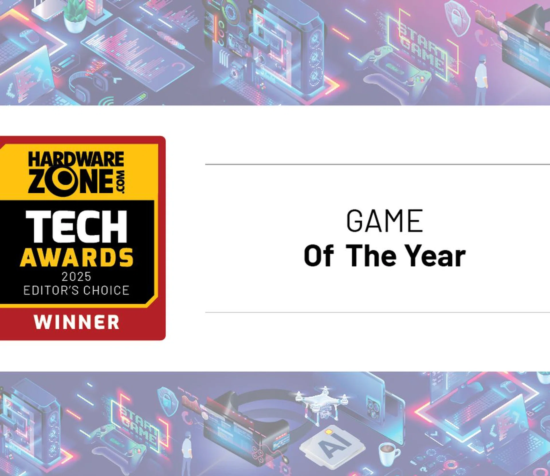 HWZ Tech Awards 2025 Game of the Year banner