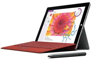 Microsoft's new Surface 3 doesn't come with any accessories. The Surface Type Cover and the Surface Pen are all optional purchases, unless you're able to get the education SKU.