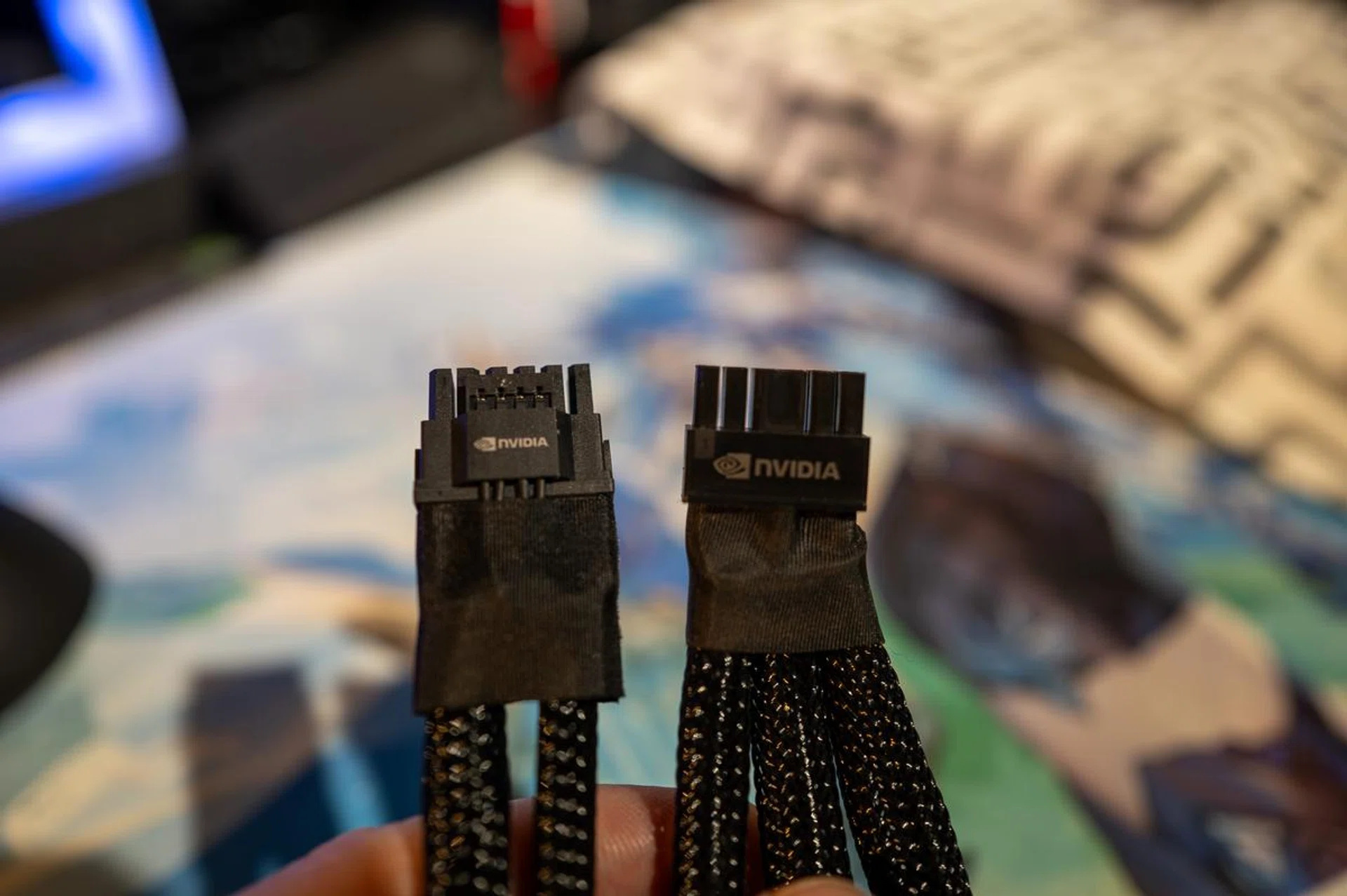 Notice the differences in the newer 12VHPWR cable (left) as compared to the old one?