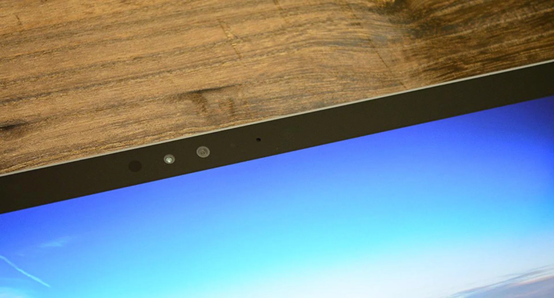 The camera array at the front supports infrared facial recognition for use with Windows Hello.