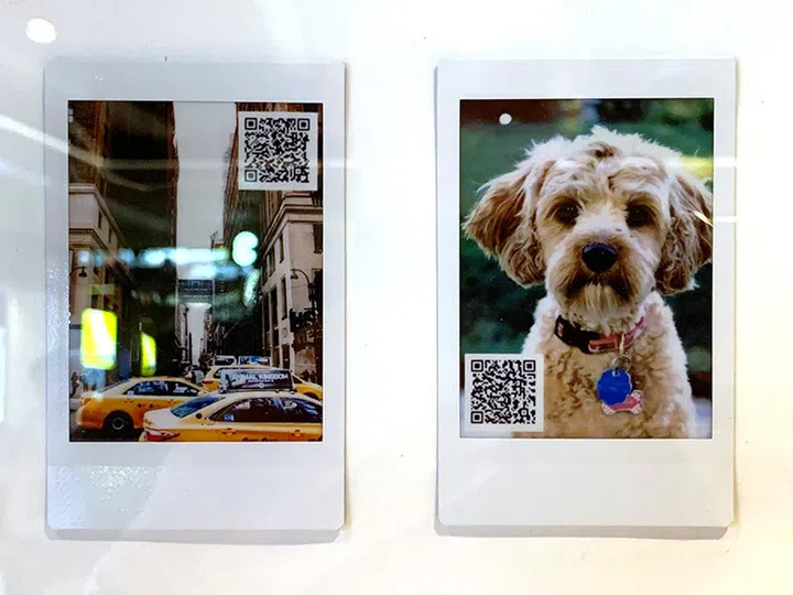 Instead of printing long URLs, you use...QR codes!