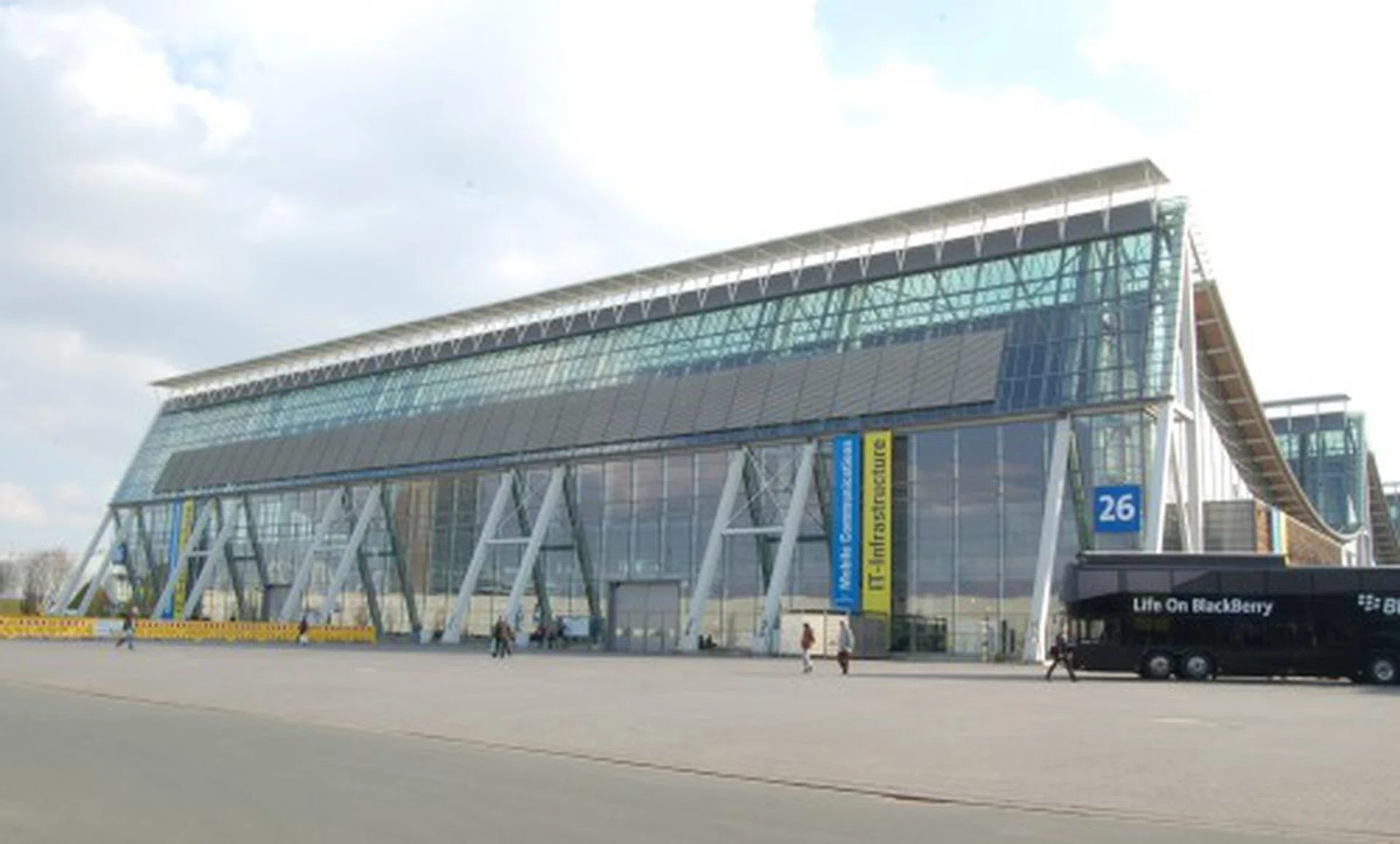  Here's the huge Hall 26. Mind you that there are nearly 40 halls in total at the Hannover Fairgrounds, so it can be quite a walk to get from one place to another - just some info to give you a sense of scale of the entire CeBIT expo.  