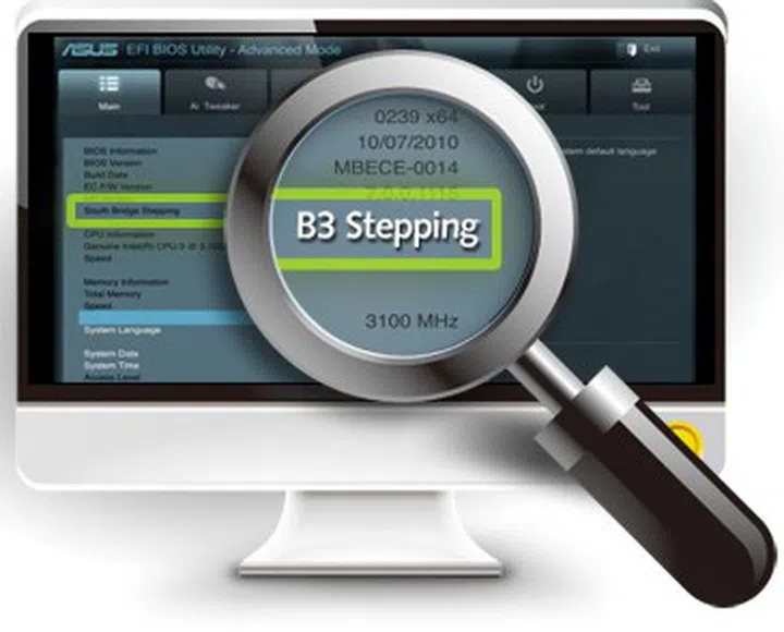 BIOS shows detected chipset stepping as B3.