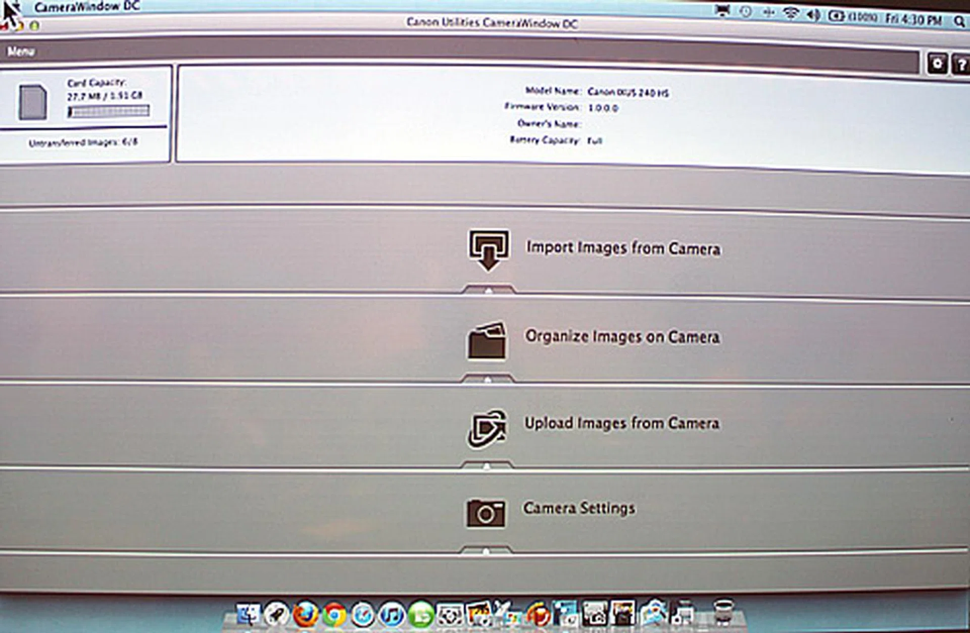 The CameraWindow application is available for both Mac and PC users and it's a must-have to wirelessly manage the photos/videos stored on your Canon Wi-Fi enabled camera.