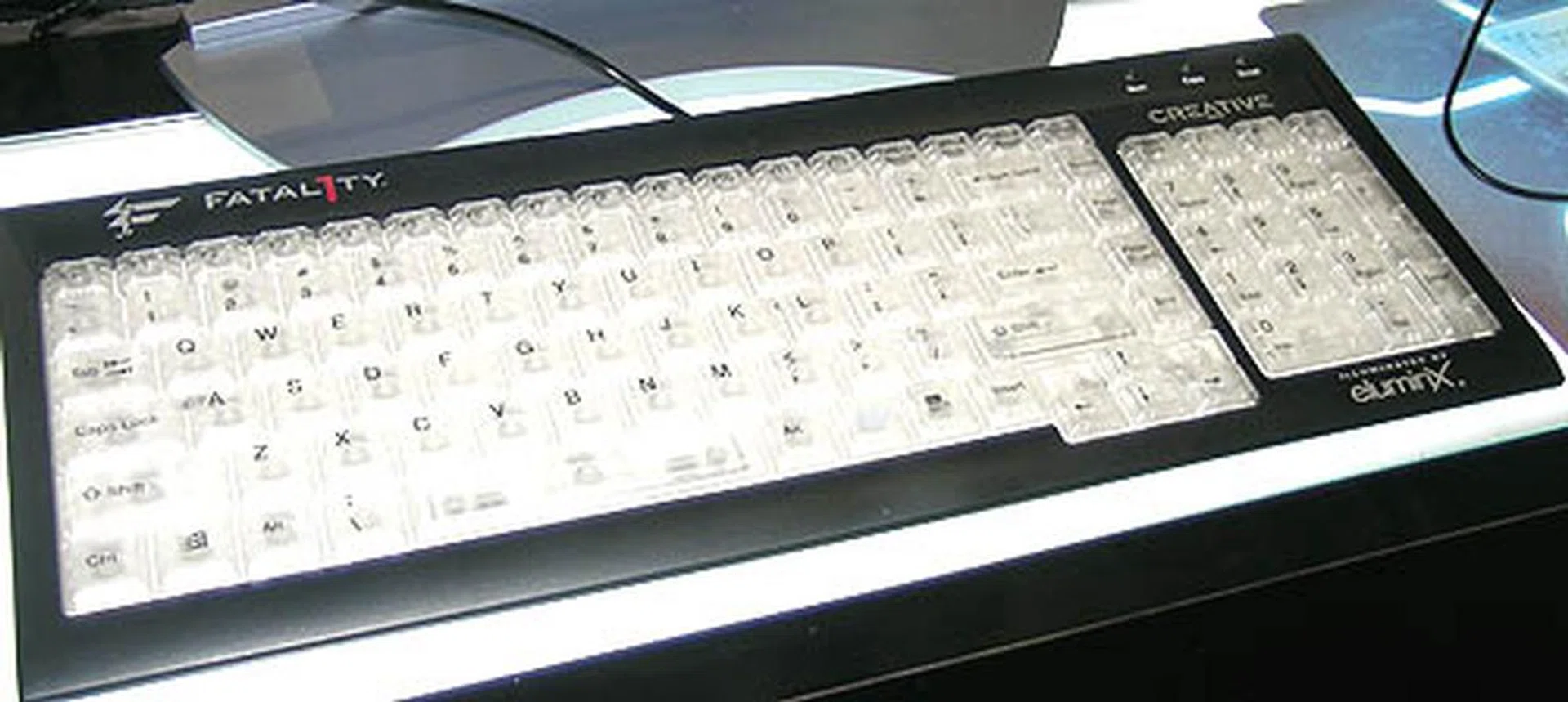 Yet another 'Fatality' branded product, this eye catching gaming keyboard has illuminated keys and goes for $89.