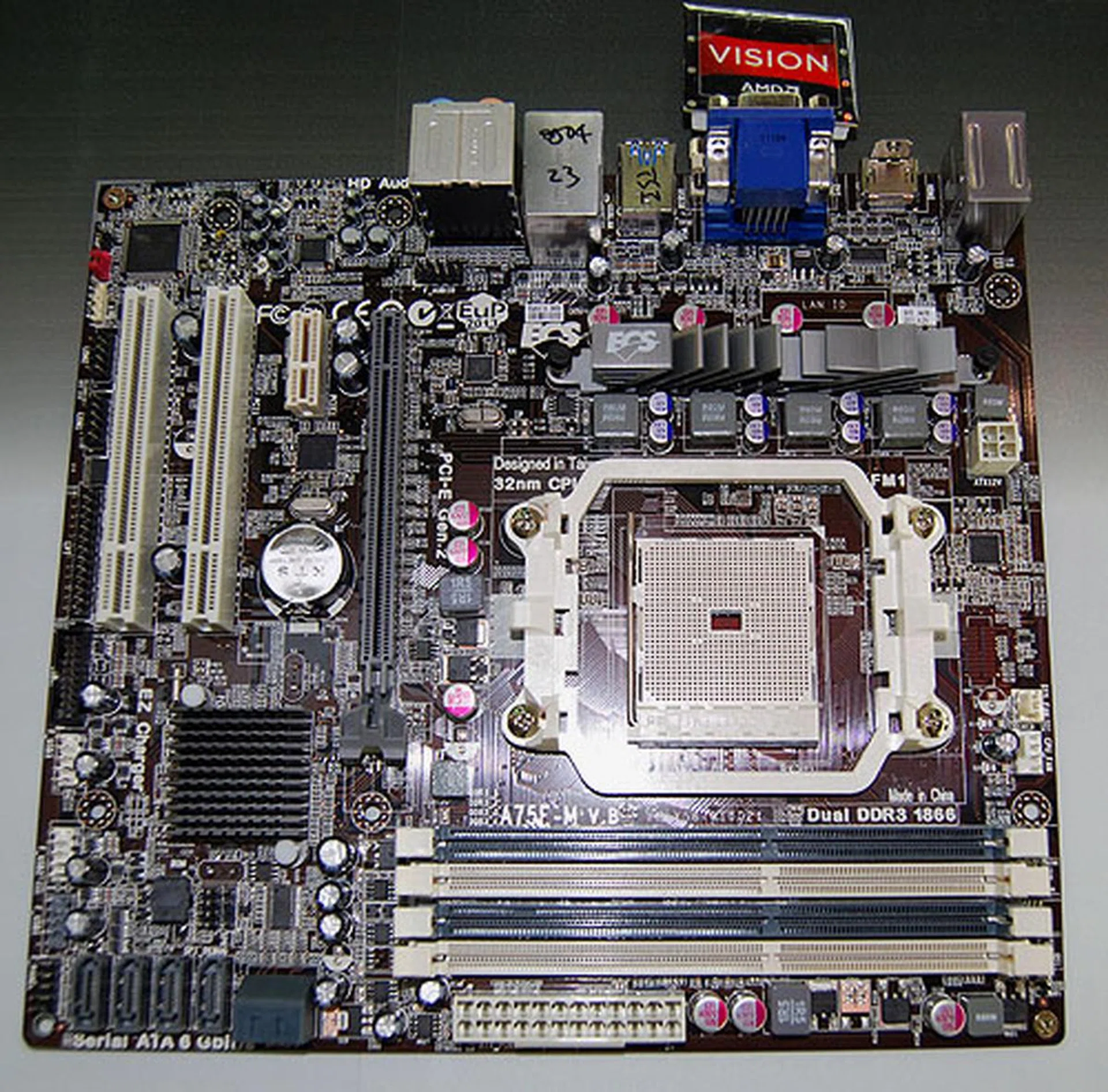 This is the mATX version, the A75F-M, with fewer expansion slots, but generally the same feature set. 