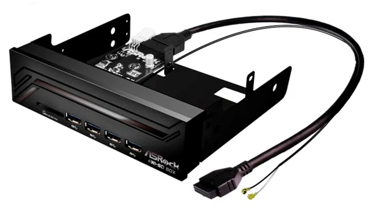 The ASRock Wi-SD front tray. (Image Source: ASRock)