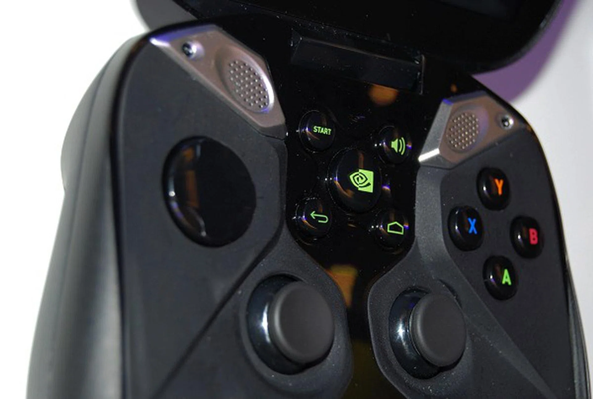 A close-up of the main control buttons. Notice a few familiar Android buttons?