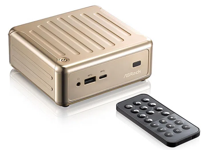 The ASRock Beebox is available in black, white and gold. It's also the only mini PC here to feature support for a Type-C USB 3.0 port. (Image Source: ASRock)