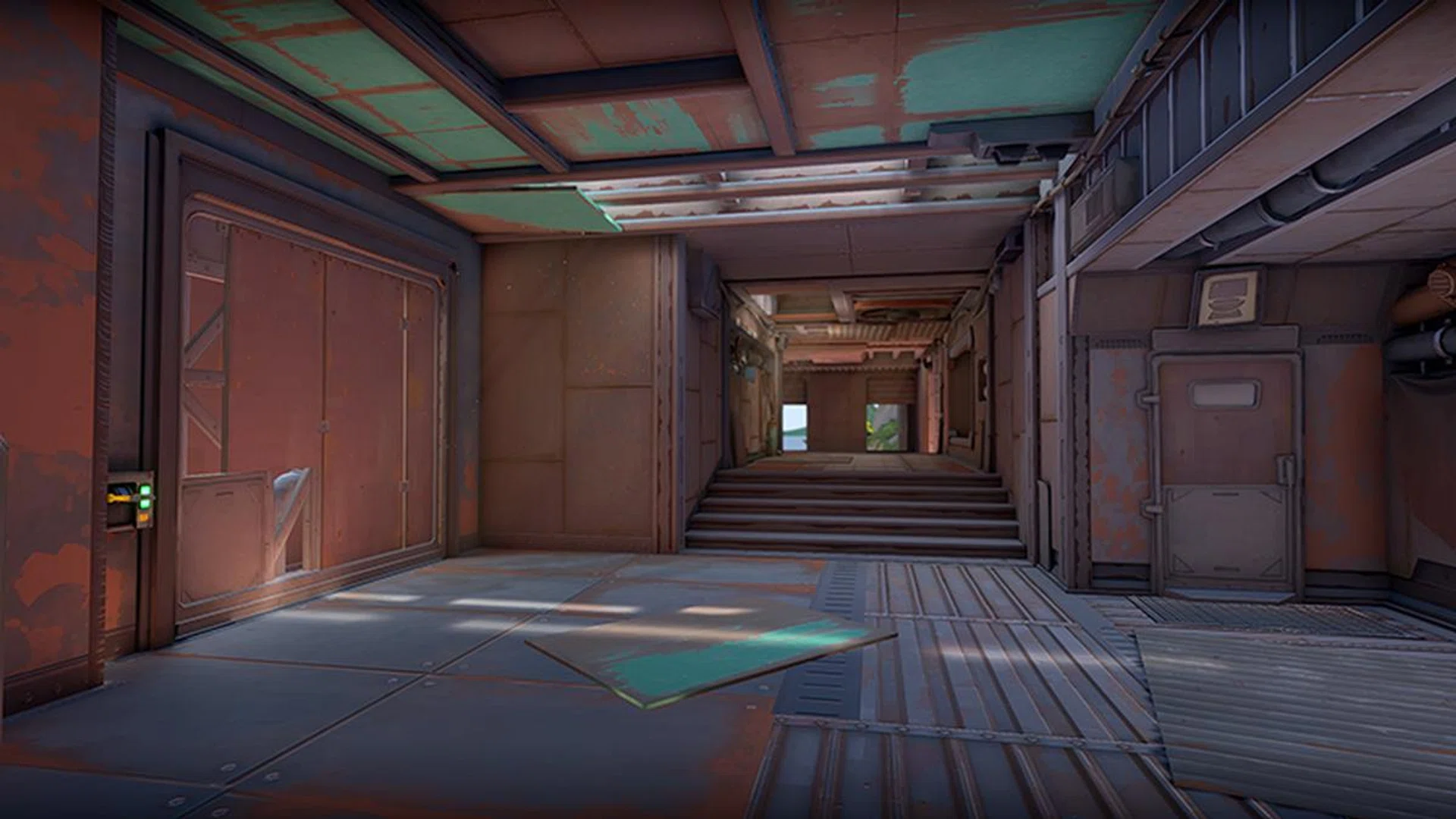 Looking down A Hall from A Switch.