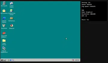 Behold the glory that is Windows 98's desktop.