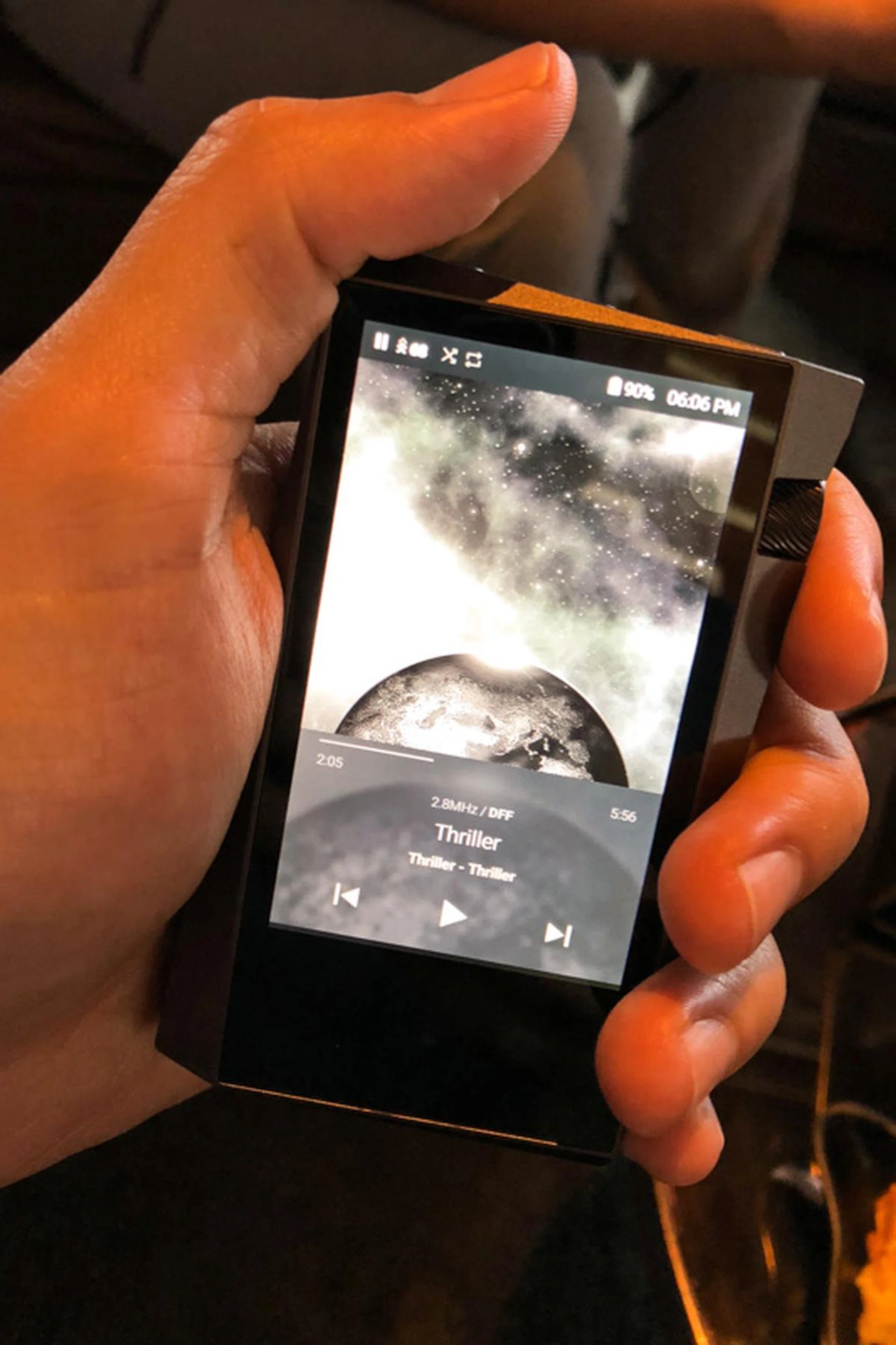 The player fits nicely in the palm of your hand.