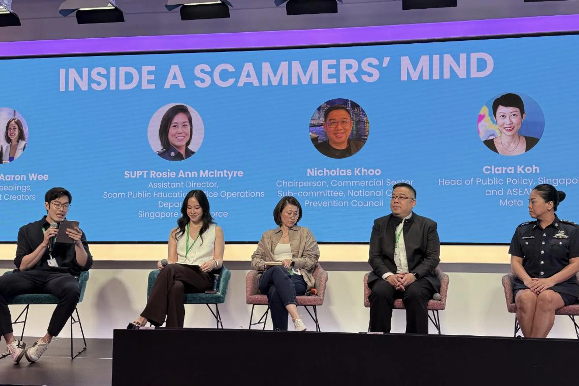 The panel for “Inside a Scammer’s Mind”.