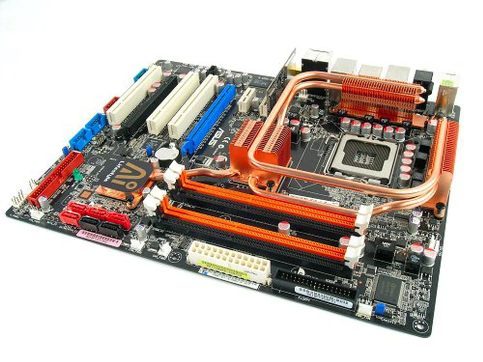 The ASUS P5K3 Deluxe motherboard.
