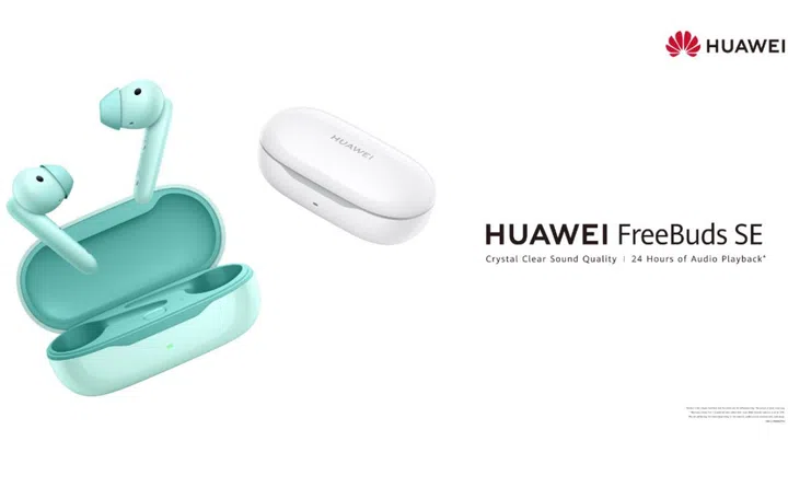 The FreeBuds SE will come in two colours. Image source: Huawei.