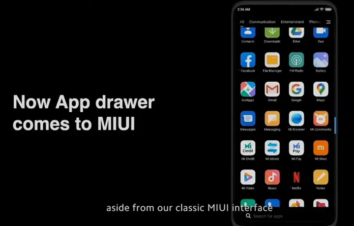 App Drawer officially arrives on MIUI 12.