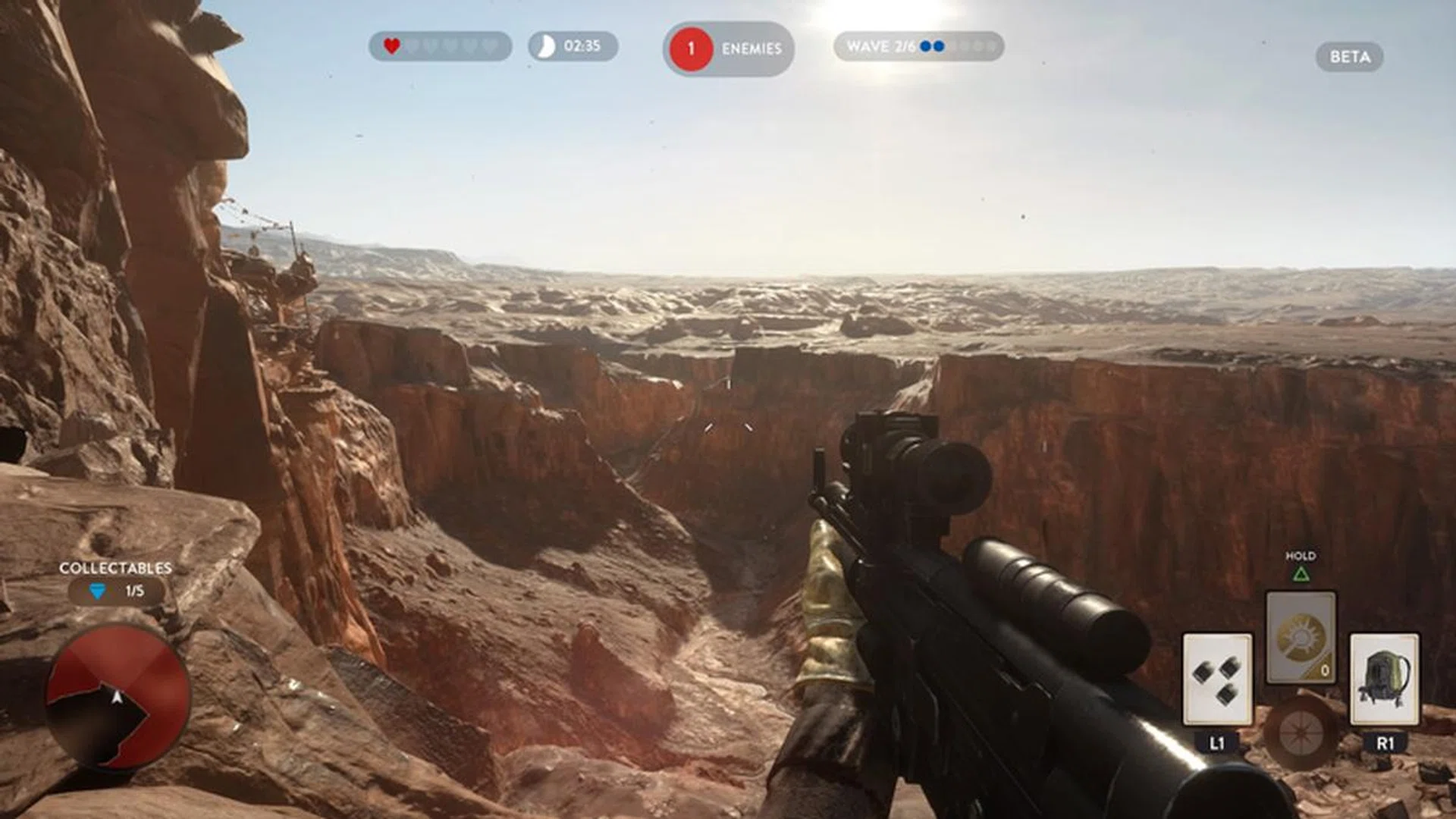 Is this the Jundland Wastes? Beggar's Canyon? No idea, but it's on Tatooine.