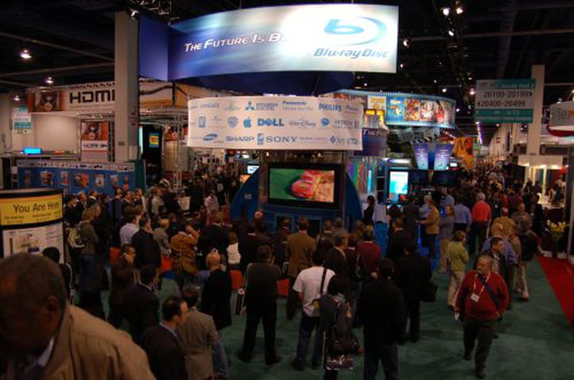  Similar to how wild and extravagant Las Vegas the city is, the Blu-ray Disc Association booth went for excess displays with a gigantic replica of the Black Pearl ship from Pirates of the Caribbean, with life-sized replicas of Jack Sparrow, Spider-man, a Spartan warrior from 300 and the Silver Surfer. Check out the crowds at the booth.  