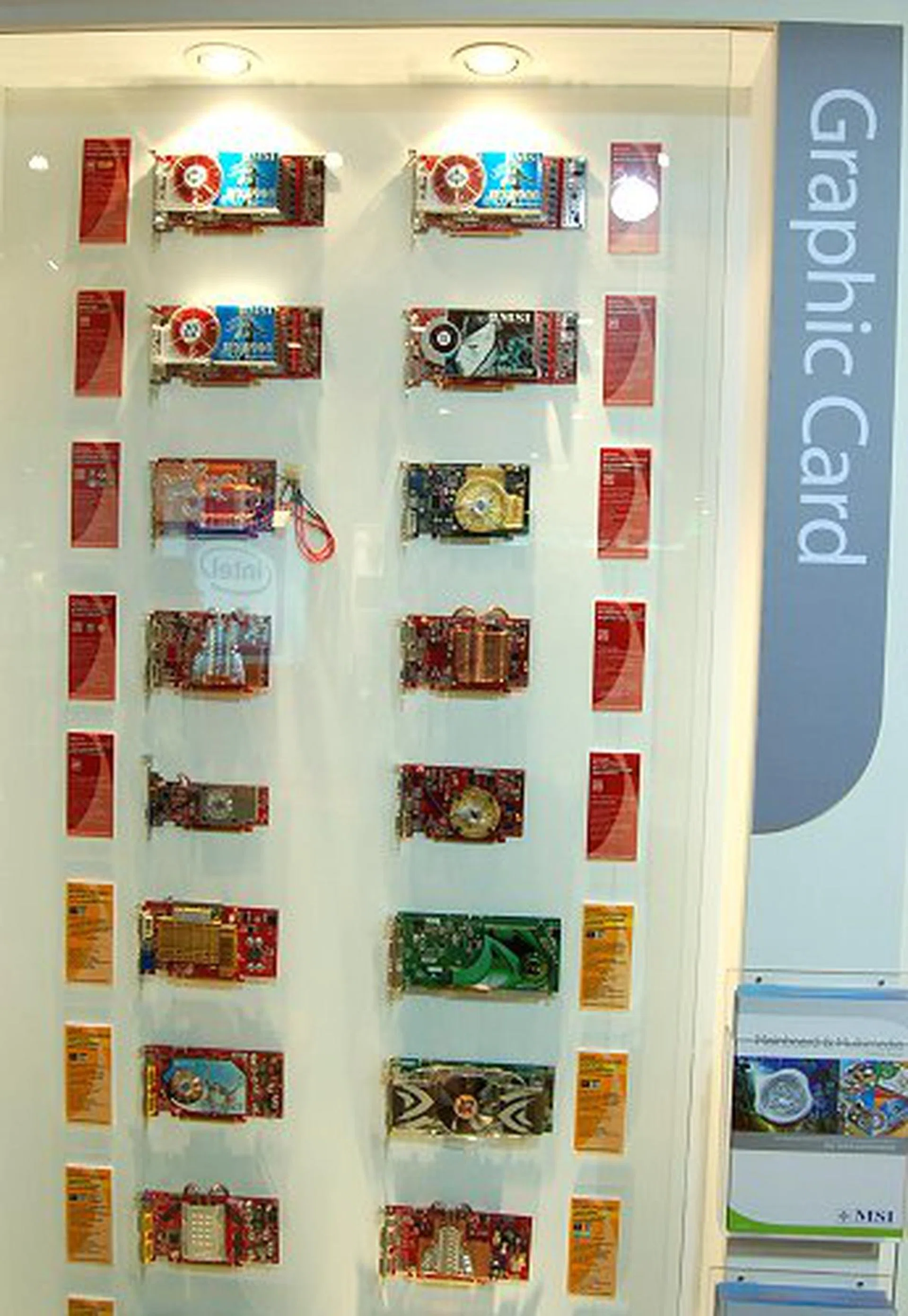 All production graphic cards are on display as well.