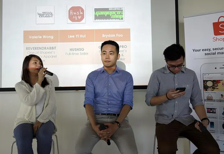 The panel discussion with three top Shopee sellers.