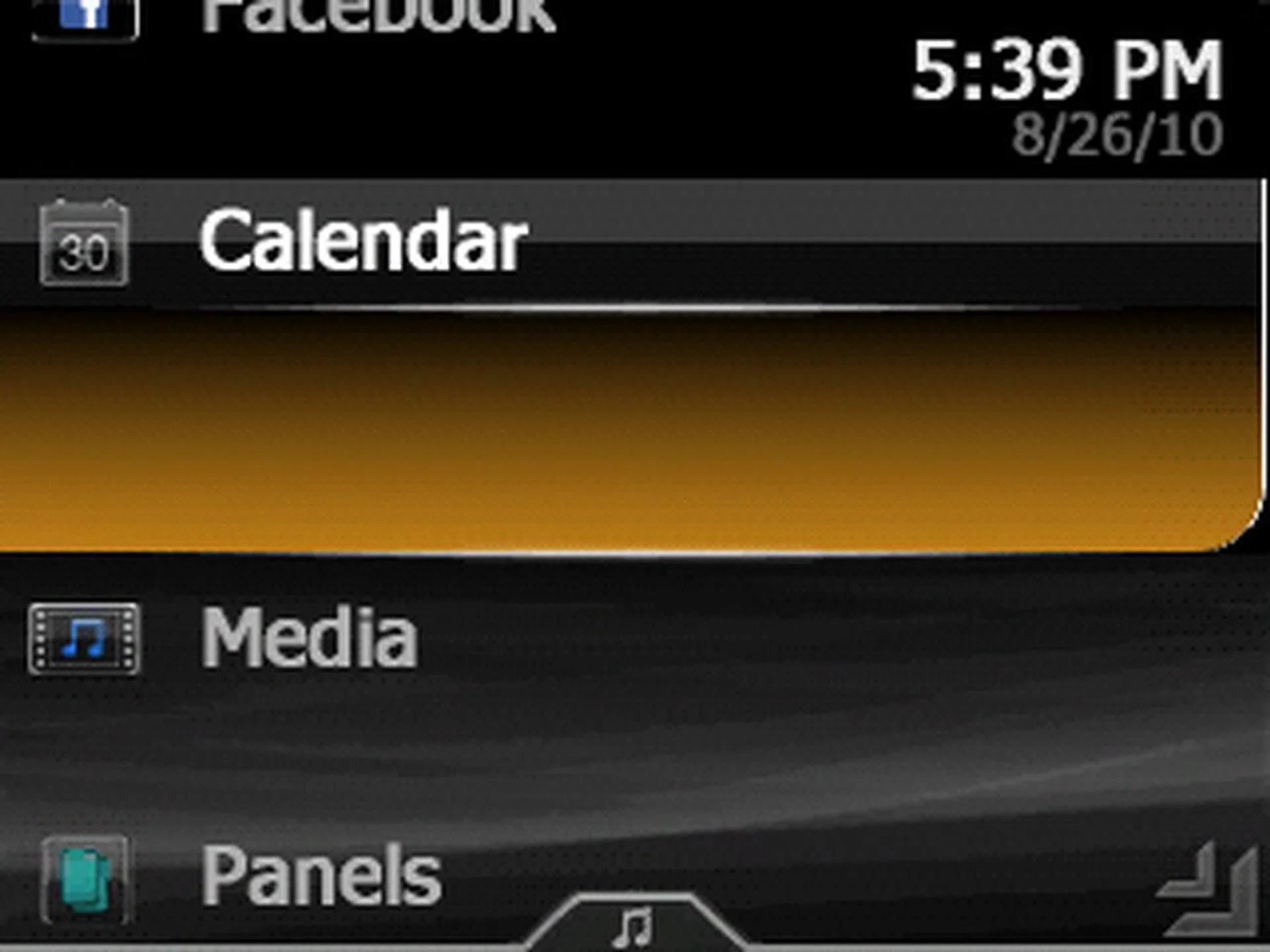 The SlideView interface bears some semblance to user interfaces seen on Sony's Walkman or PlayStation devices.
