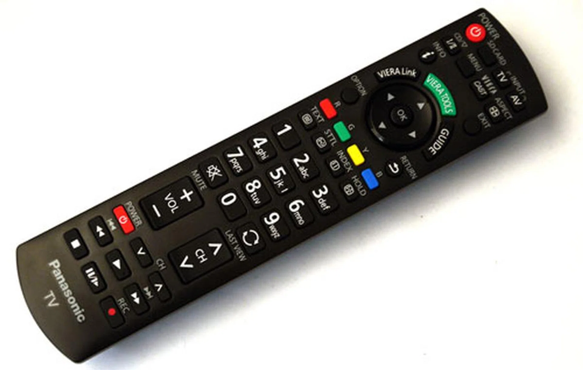 Panasonic's clunky remote isn't the prettiest by far but at least it is functional. It also features an SD Card button which brings you directly to the VIERA Image Viewer. Strangely, the VIERA Cast button should read as VIERA Connect by now, but it isn't.