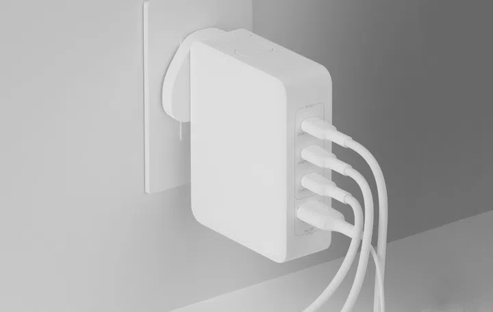 The Belkin BoostCharge Pro 140W 4-port GaN wall charger. (Image source: Belkin)