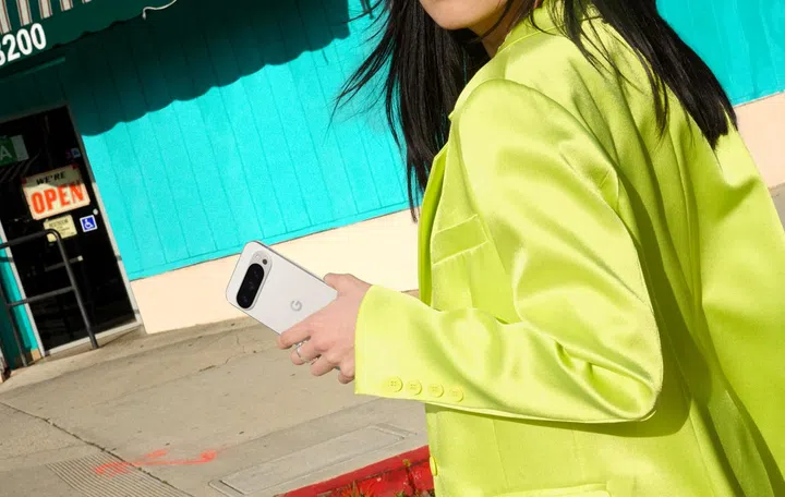 Google Pixel 9 Pro in Porcelain. Image: Google.