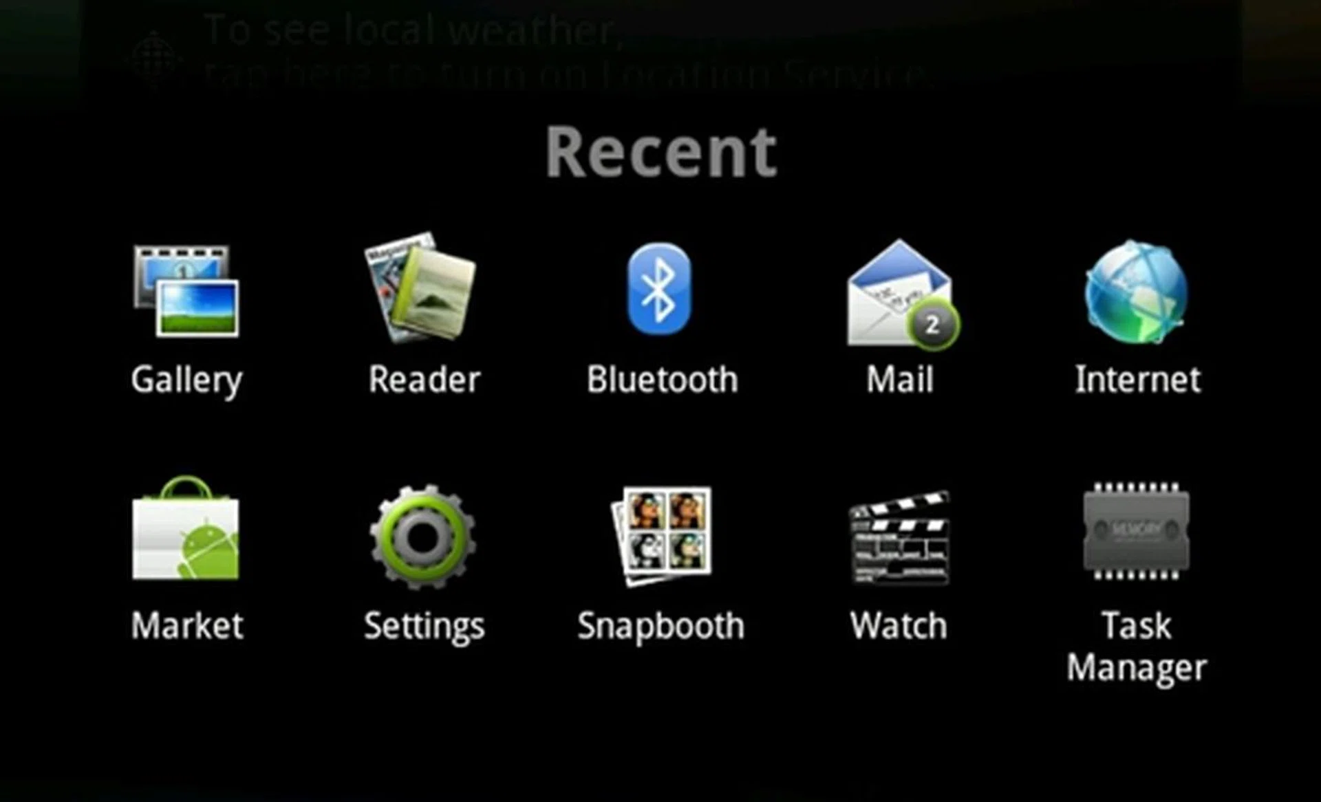 The multitasking tab in the Flyer (which occupies the entire screen like any other Android smartphone) pales in comparison with the new visual multitasking tabs found in Honeycomb tablets.