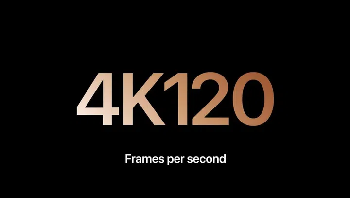 4K120FPS, finally. Image: Apple.