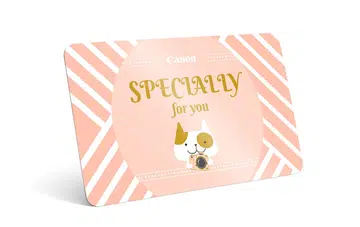 An example of one of the new e-gift card designs. (Image source: Canon Singapore)