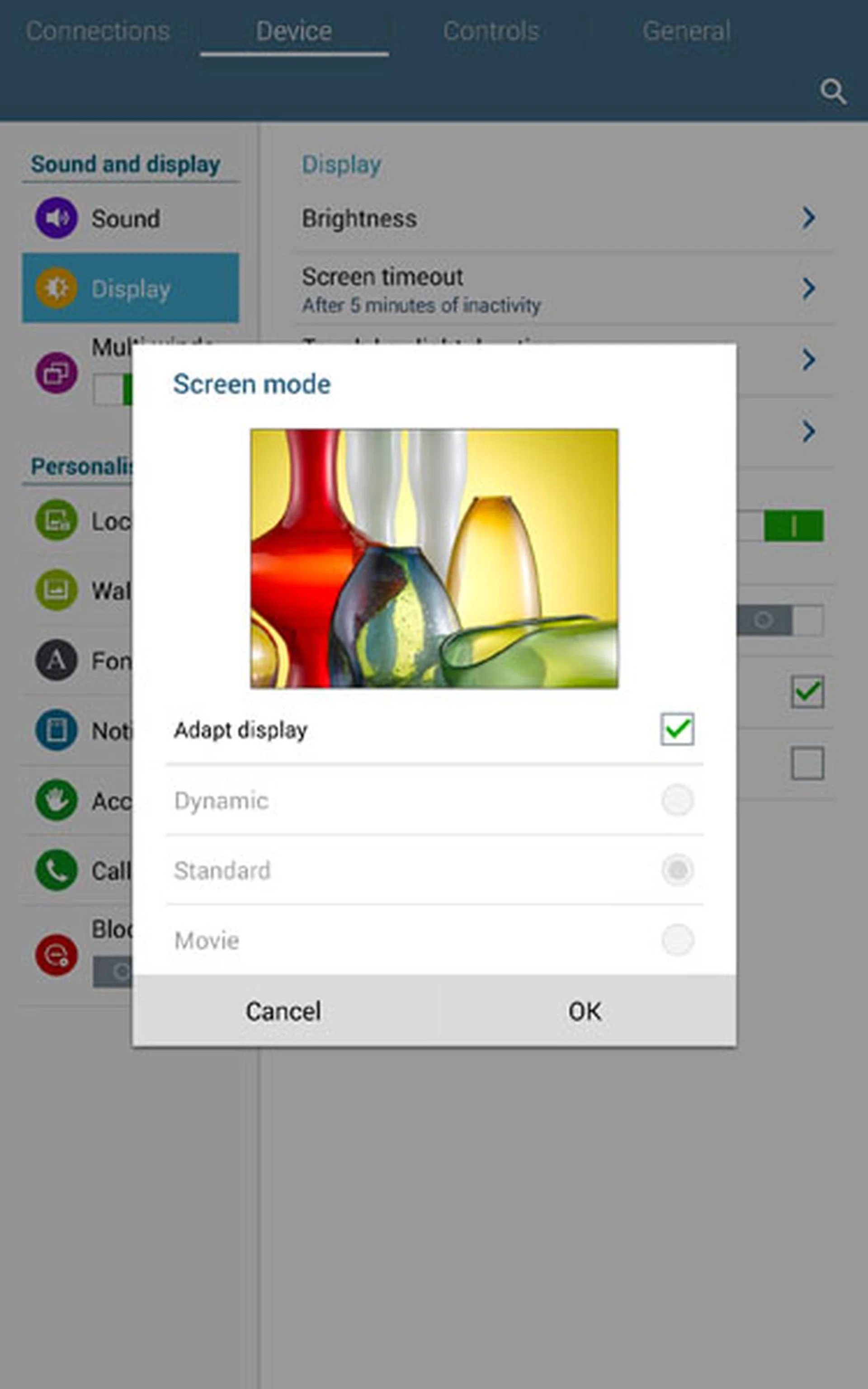 Display presets are present to appeal to your usage scenario or preference.