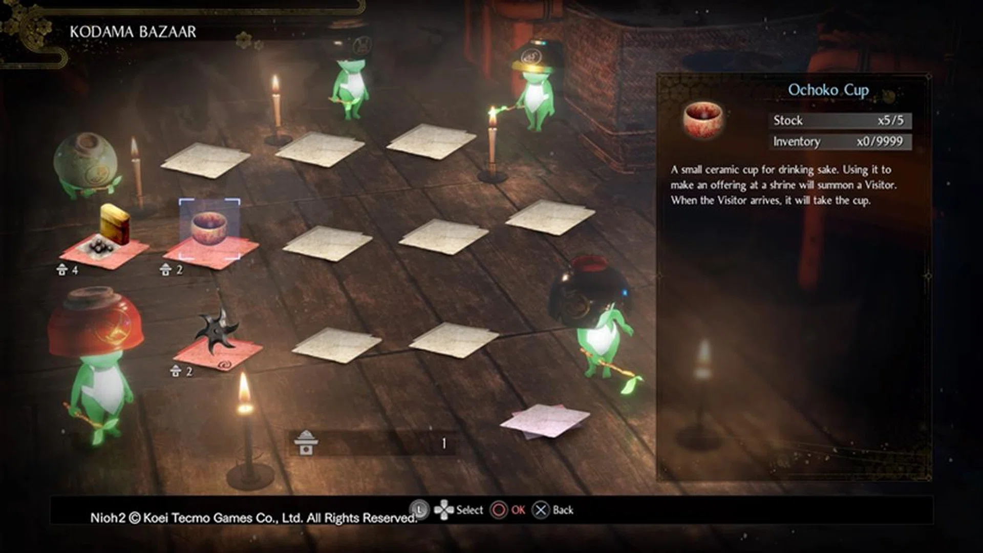 Ochoko Cups allow you to resurrect the ghosts of fallen players nearby to help you.