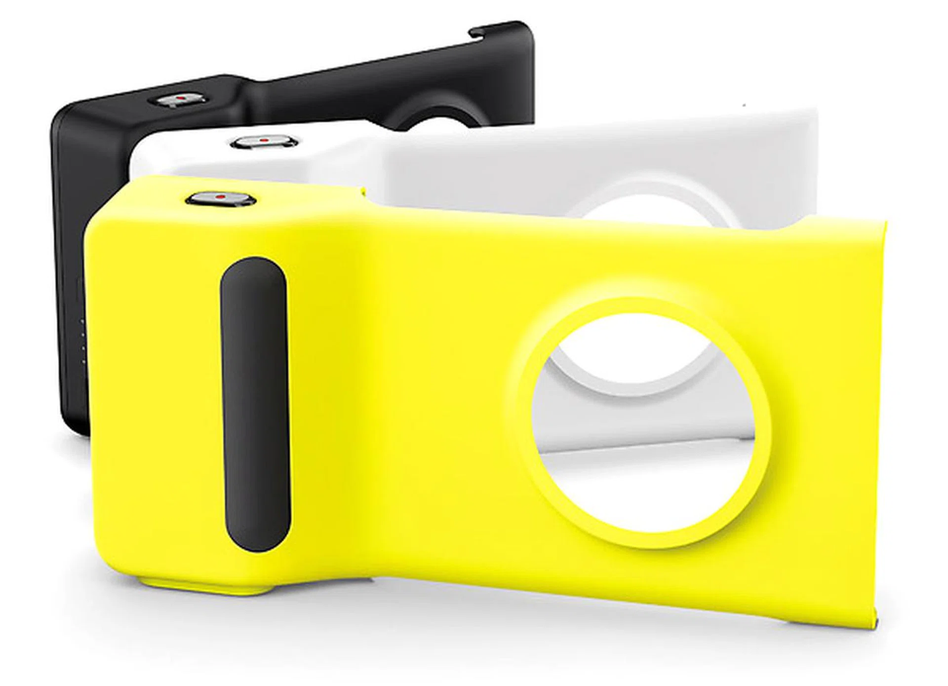 Nokia's optional camera grip adds a more robust shutter button, a grip, a tripod mount, and a secondary battery.