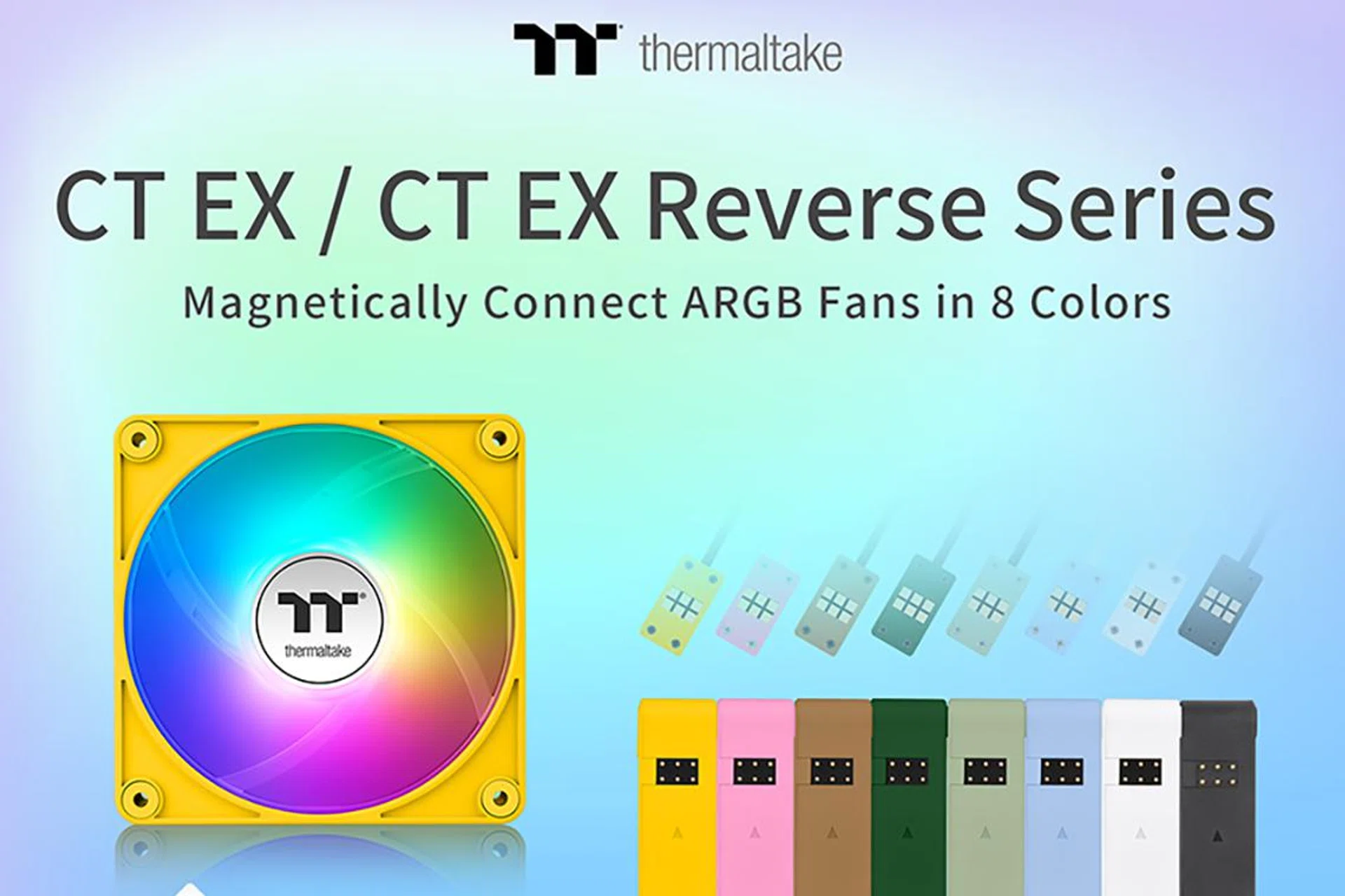 With eight colours, two sizes and two blade directions, the CT EX lineup now totals to 32 different fans to choose from. Photo: Thermaltake.