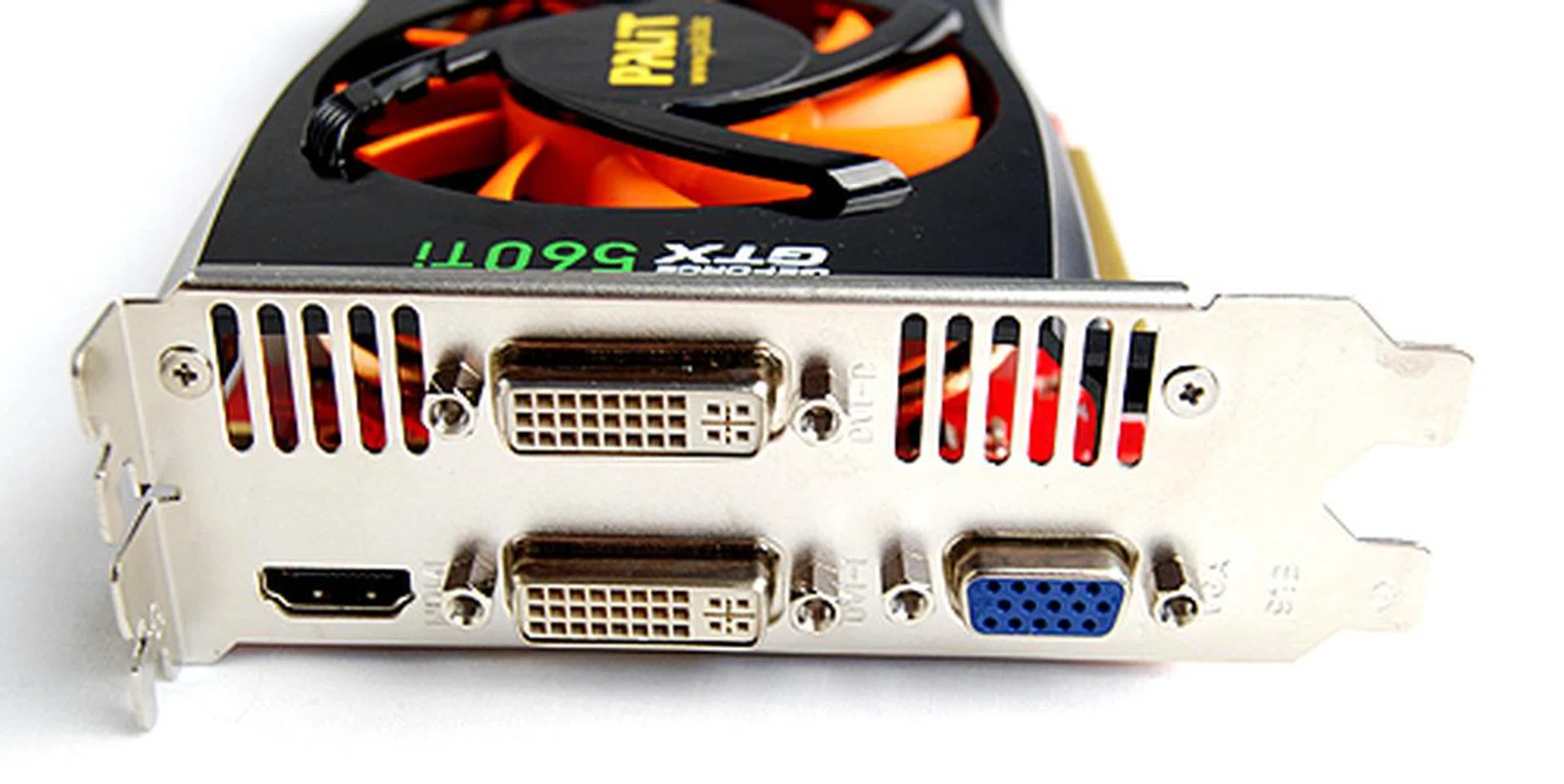 Palit has also improved on the video output options, giving users twin DVI ports, a VGA port and also a full-sized HDMI port.