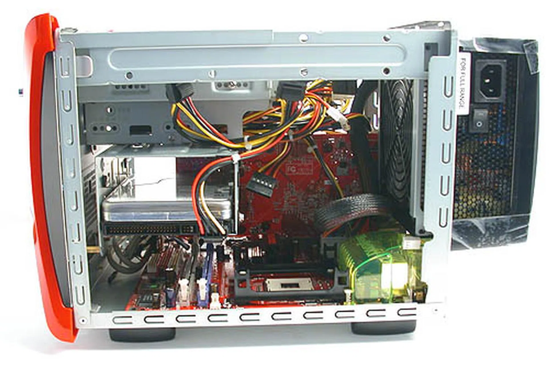 As you can see, it's no longer as empty as it originally was once the components are in. Of course we haven't really seriously started any cable routing yet to reduce the clutter.