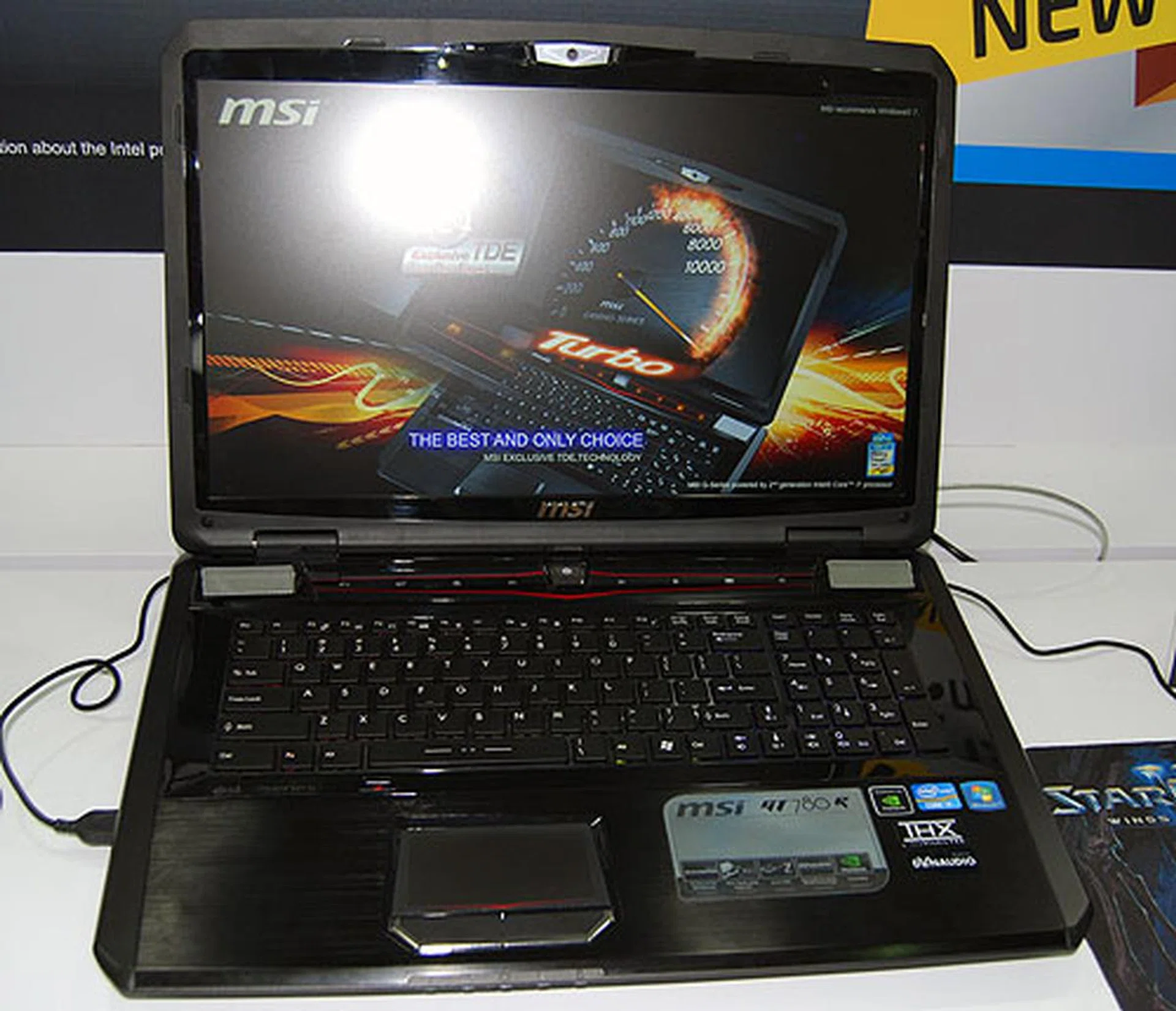 MSI's top gaming notebook, the GT780R (R stands for RAID HDD option) was introduced at CES but we can't get enough of its solid SteelSeries keyboard. Expect the huge 17-inch notebook to come with a Core i7 Sandy Bridge processor with NVIDIA GTX560M graphics. 