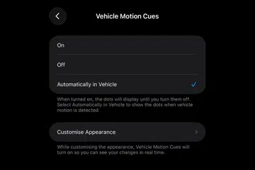 Apple Vehicle Motion Cues