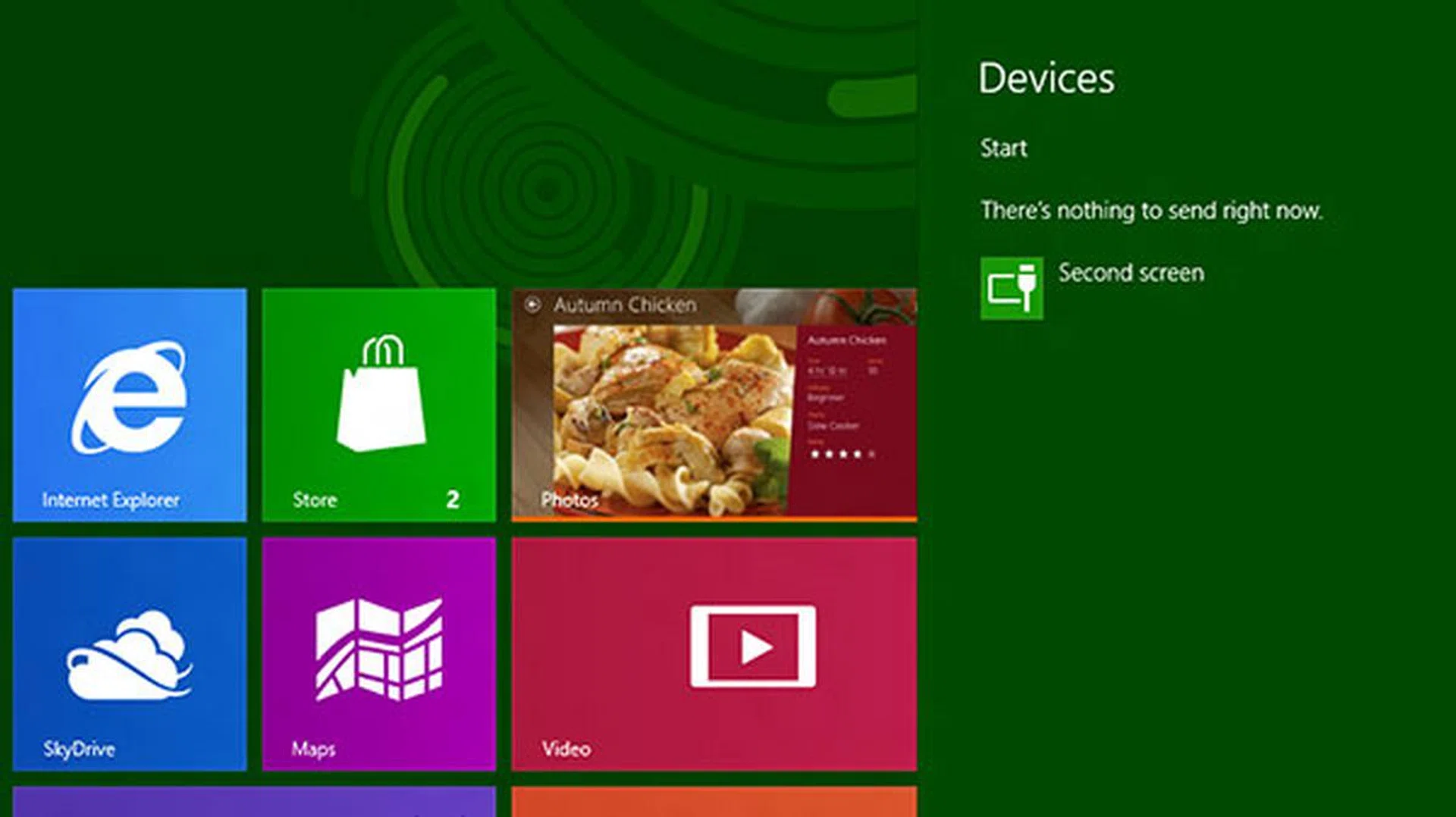 Quickly access peripherals connected to your Windows 8 device using the Devices Charm. 