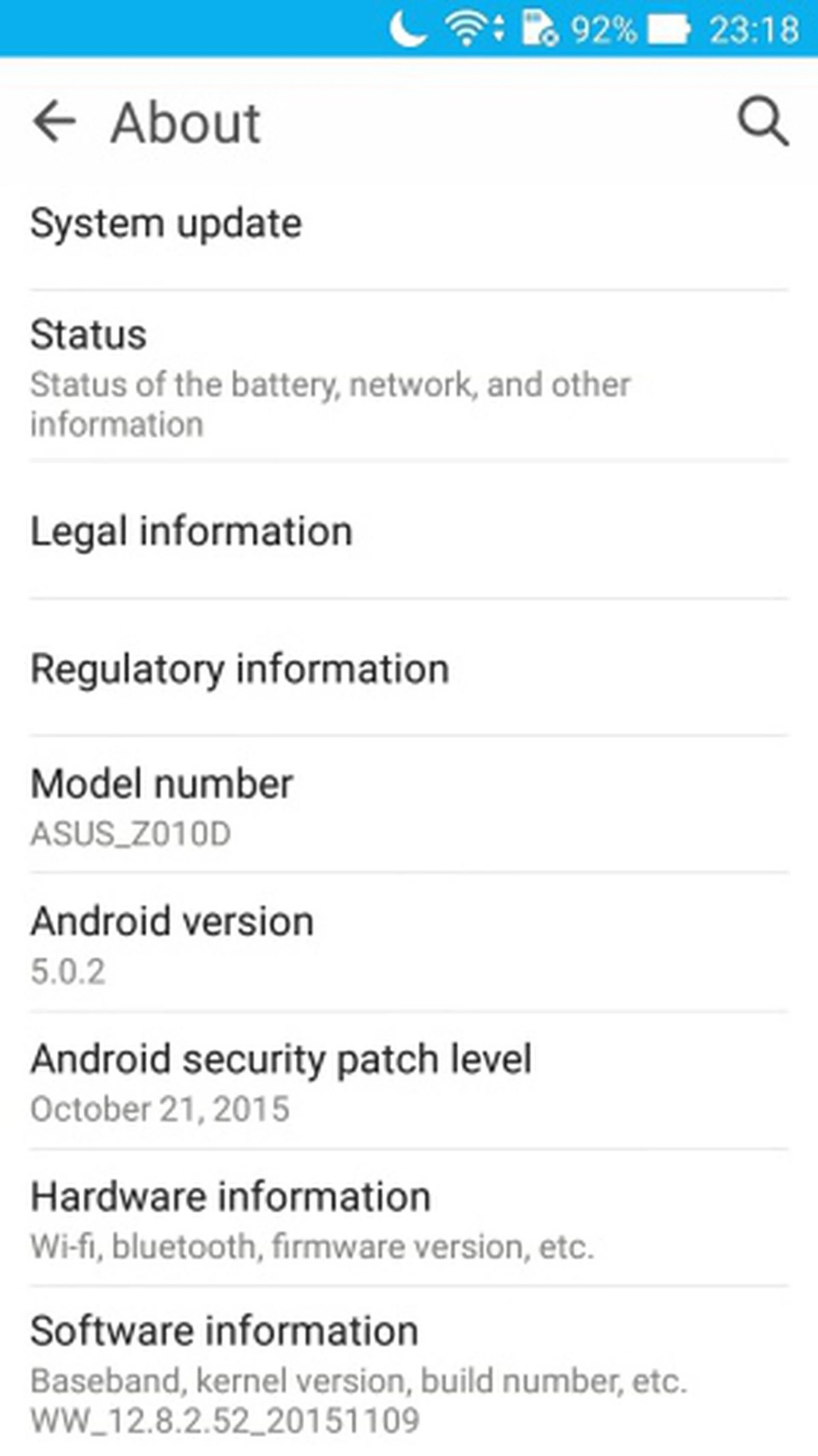 The ZenFone Max is running on a two-year-old Android OS with an outdated Android security patch.