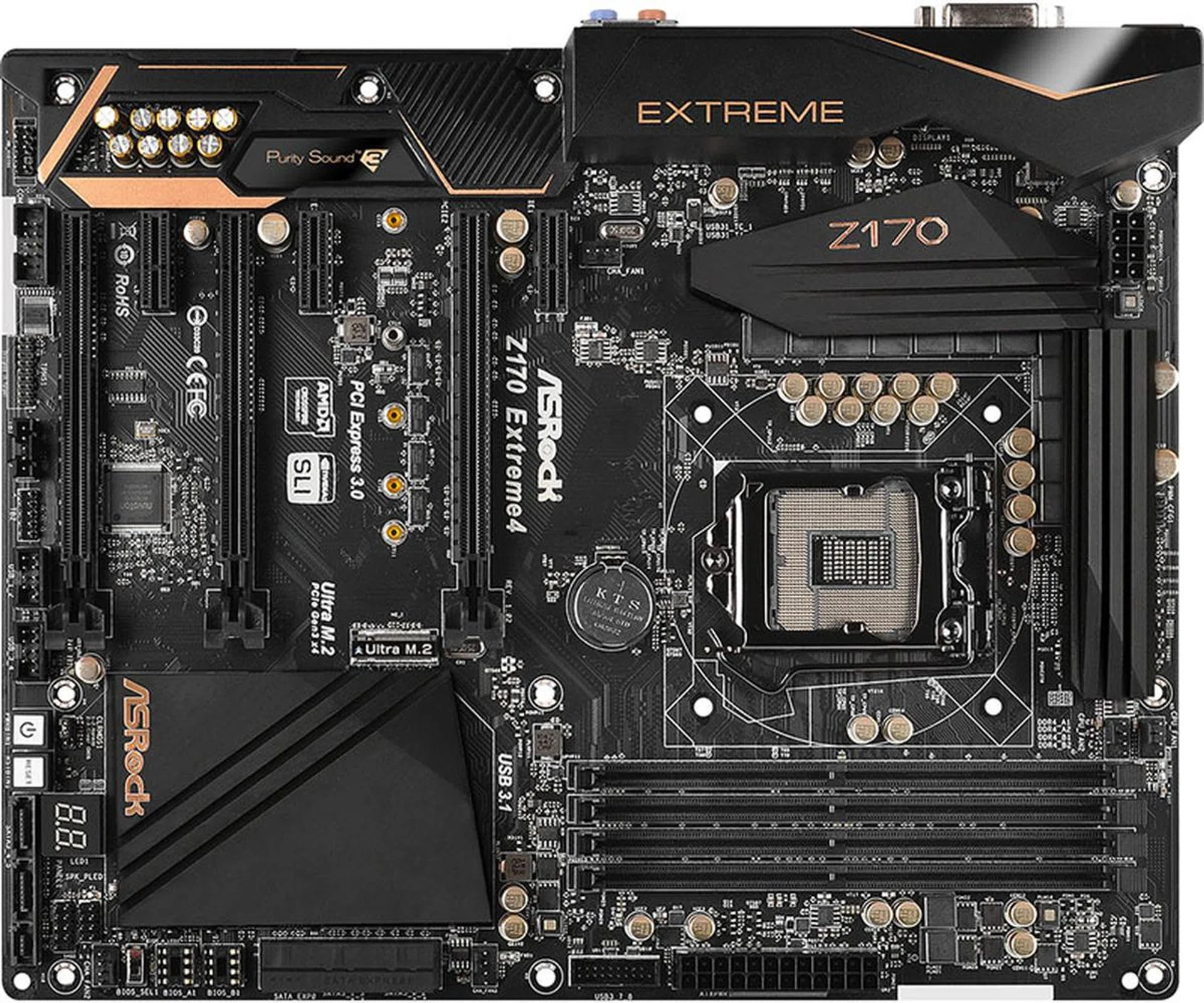 ASRock Z170 Extreme 4. (Image Source: ASRock)