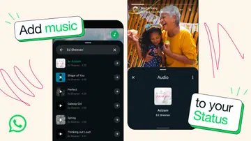 WhatsApp's Status feature now lets you add a backing track to your time-limited photo and video updates to your friends and family. Photo: WhatsApp.