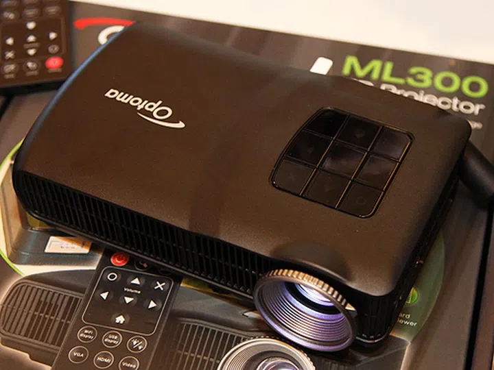 The new Optoma ML300 LED mobile projector.